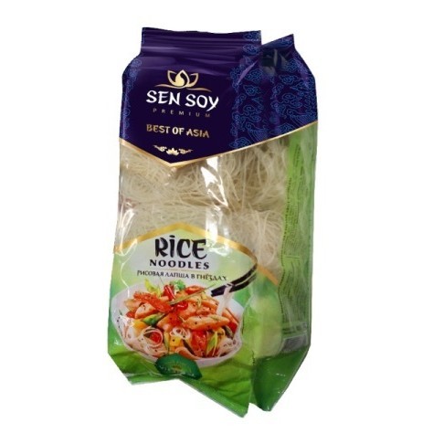 фото Лапша рисовая в гнездах sen soy rice noodles 400 г