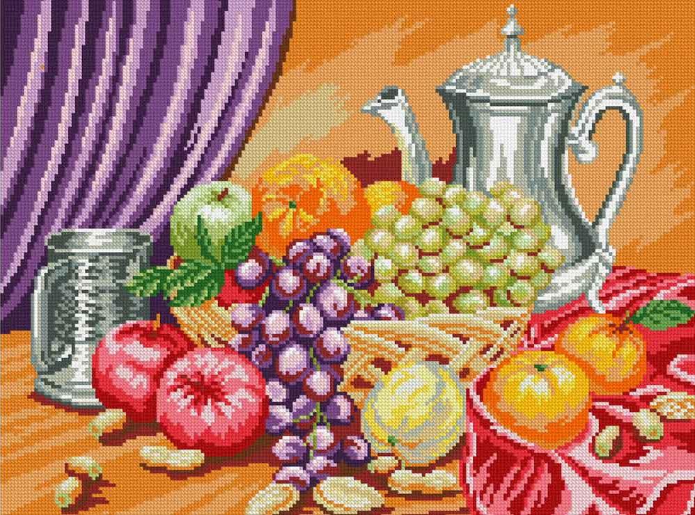

Алмазная вышивка Алмазная Живопись Осенний натюрморт, 39x52 см, Осенний натюрморт