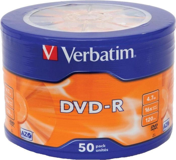 Диск DVD-R Verbatim 4,7Gb 16x (50шт) (43731)