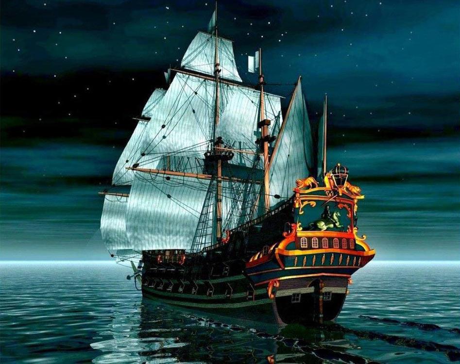 

Картина по номерам Molly Старинный бриг, 40x50, Старинный бриг