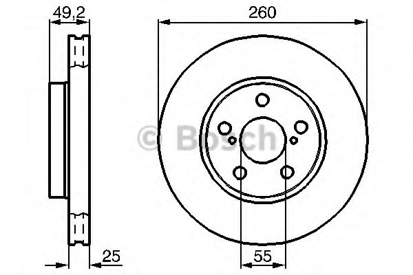 фото Тормозной диск bosch 0986478451