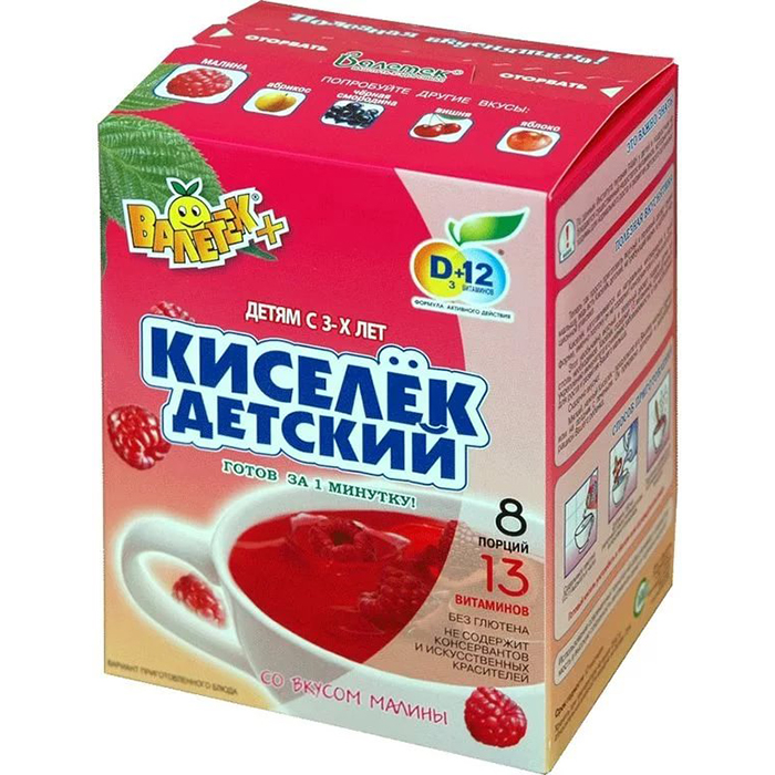 

Кисель Валетек детский со вкусом малины 200 г