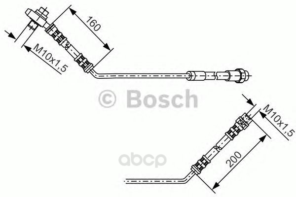 фото Шланг тормозной системы bosch 1987476054 задний левый