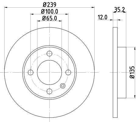 

Тормозной диск HELLA PAGID 8DD 355 100-131