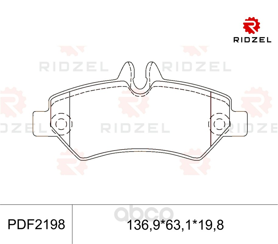 

Комплект тормозных колодок RIDZEL PDF2198