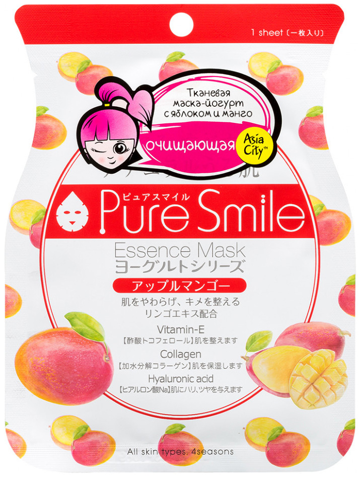 Маска для лица Sun Smile Yougurt с яблоком и манго