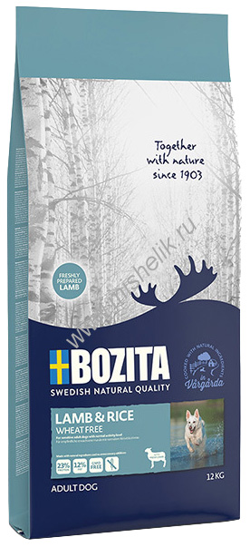 фото Сухой корм для собак bozita grain free wheat free, ягненок, 12кг