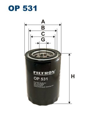 

Фильтр масляный FILTRON OP531