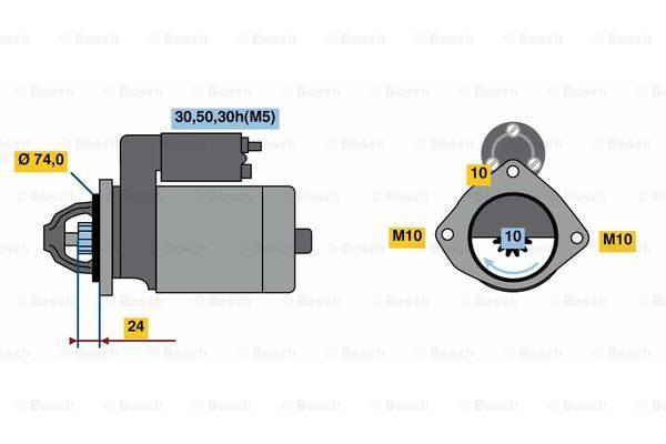

Стартер BOSCH 0 986 022 930