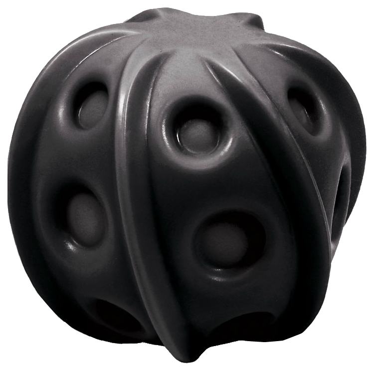 фото Апорт для собак triol мега мяч из резины, черный, 10 см