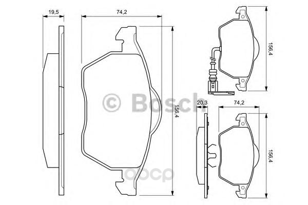 

Тормозные колодки Bosch передние с датчиком 986494018