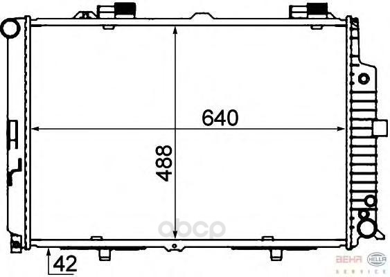 

Радиатор охлаждения двигателя Hella 8MK376712-784
