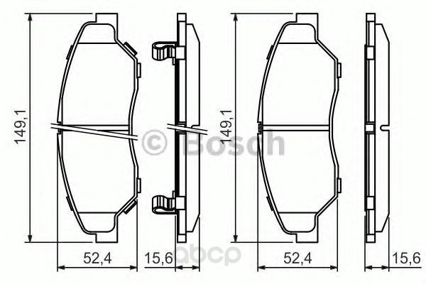 

Тормозные колодки дисковые BOSCH 0986424696