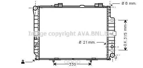 

Радиатор охлаждения двигателя Ava MSA2228