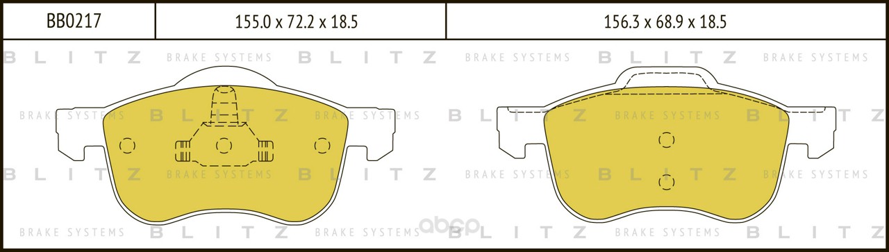 

Тормозные колодки BLITZ передние BB0217