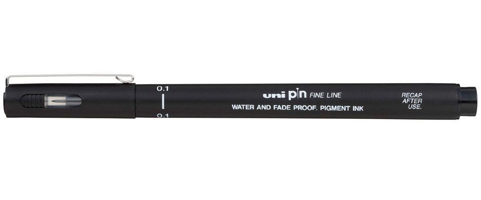 Линер Uni Pin Fine Line 01 черный 0,1мм