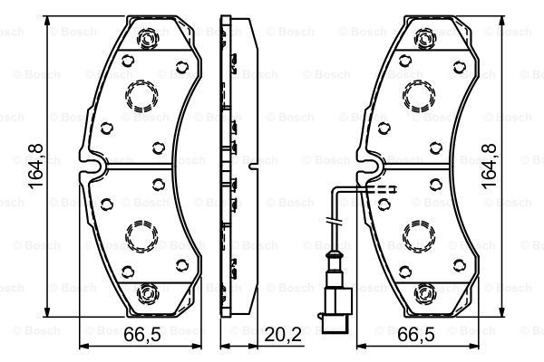 

Комплект тормозных дисковых колодок BOSCH 0 986 494 239