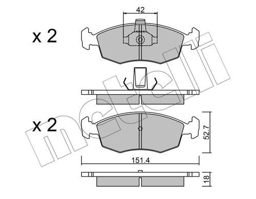 

Тормозные колодки METELLI дисковые 2202743