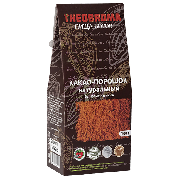 Какао порошок Theobroma Пища богов натуральный 100 г