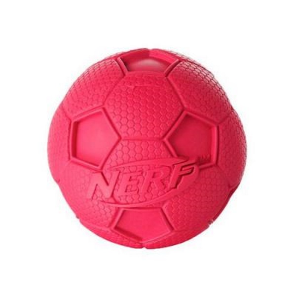 

Апорт для собак NERF Мяч футбольный пищащий, красный, длина 10 см