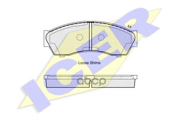 фото Комплект тормозных колодок icer 181884