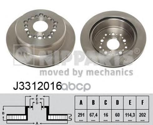 

Тормозной диск NIPPARTS J3312016