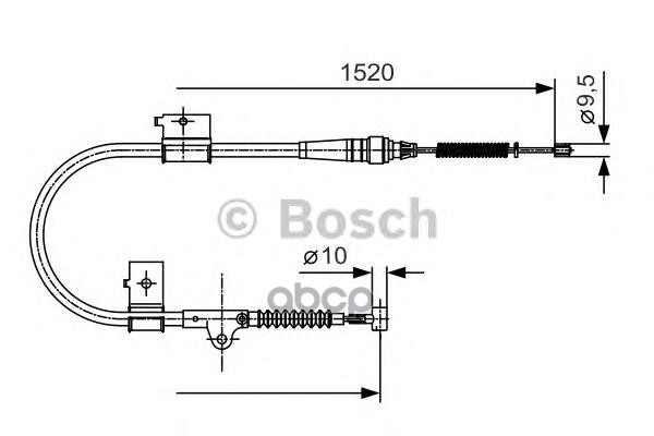 фото Трос cтояночного тормоза bosch 1987482051