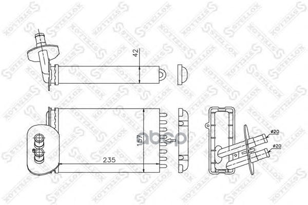 фото Радиатор печки stellox 1035198sx