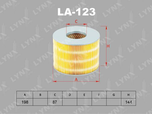 фото Фильтр воздушный lynxauto la-123