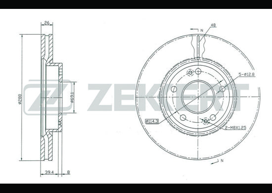 фото Тормозной диск zekkert bs-5119