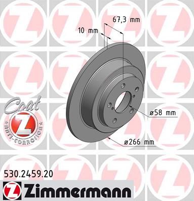 фото Тормозной диск zimmermann 530245920