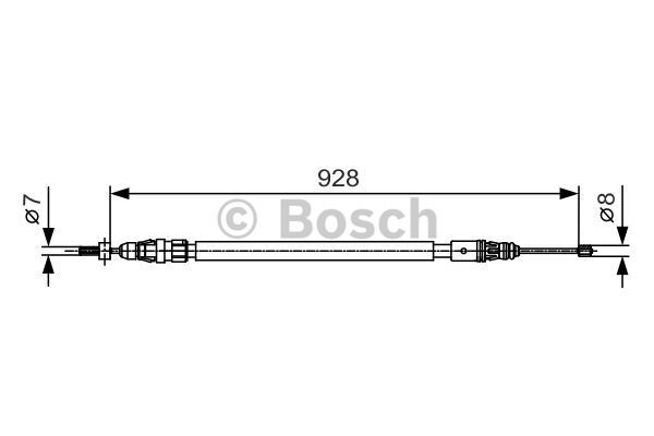 фото Трос cтояночного тормоза bosch 1987482000