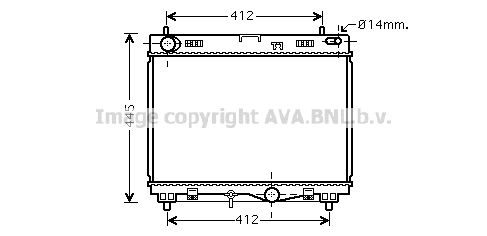 

Радиатор охлаждения двигателя AVA QUALITY COOLING TO2500