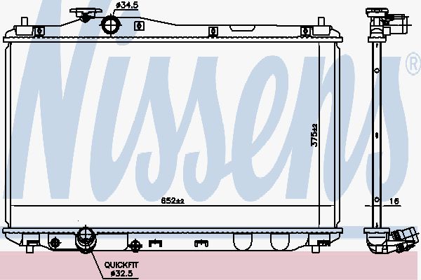 

Радиатор охлаждения двигателя NISSENS 681377