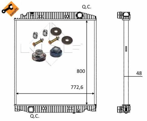

Радиатор охлаждения двигателя NRF 559567
