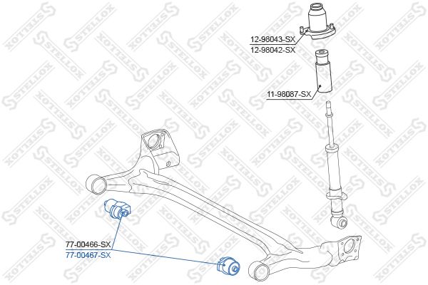 фото Рычаг независимой подвески колеса stellox 77-00467-sx