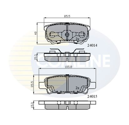 фото Комплект тормозных колодок, дисковый тормоз comline cbp31290