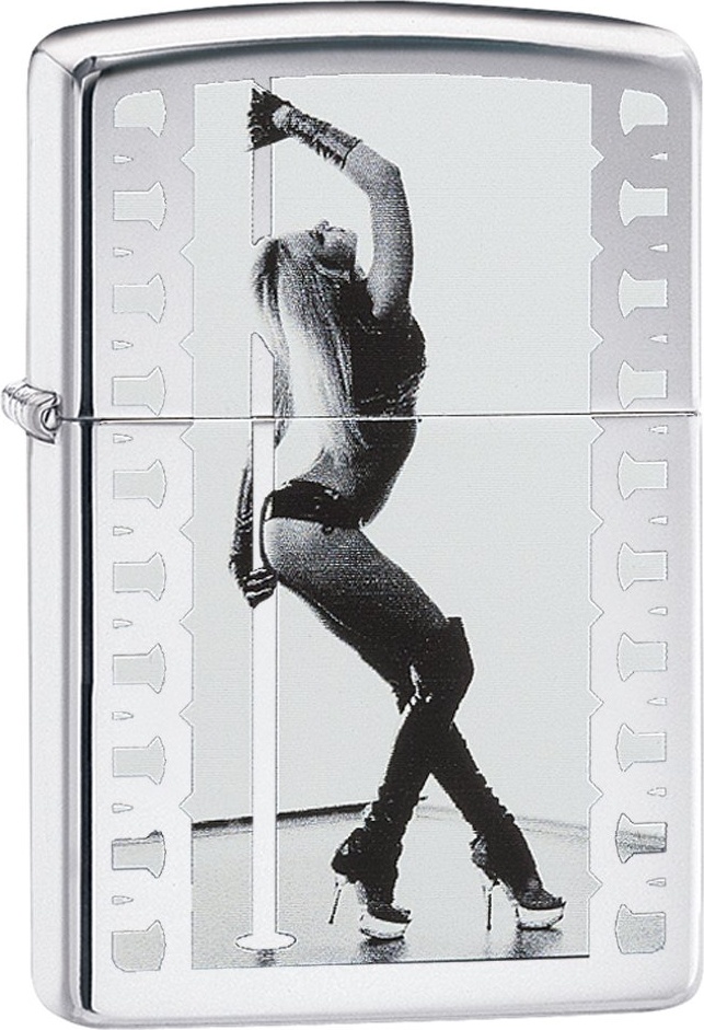 

Бензиновая зажигалка Zippo №28448 Dancer High Polish Chrome, Серебристый;серый, №28448 Dancer