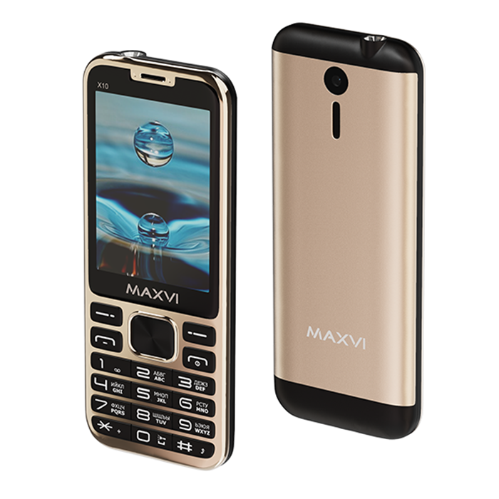 фото Мобильный телефон maxvi x10 metallic gold