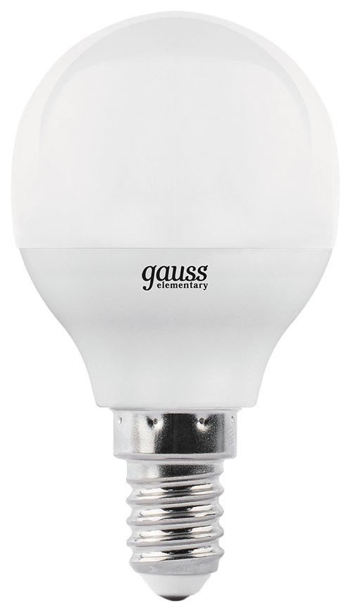 Лампа светодиодная Gauss Elementary 10W-710lm-3000K-Е14, шар