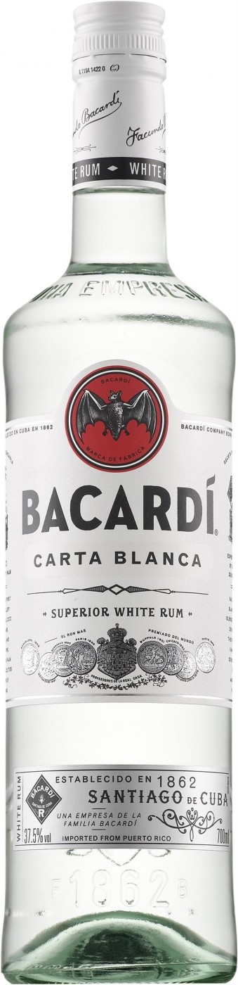 фото Ром bacardi carta blanca 0.7 л