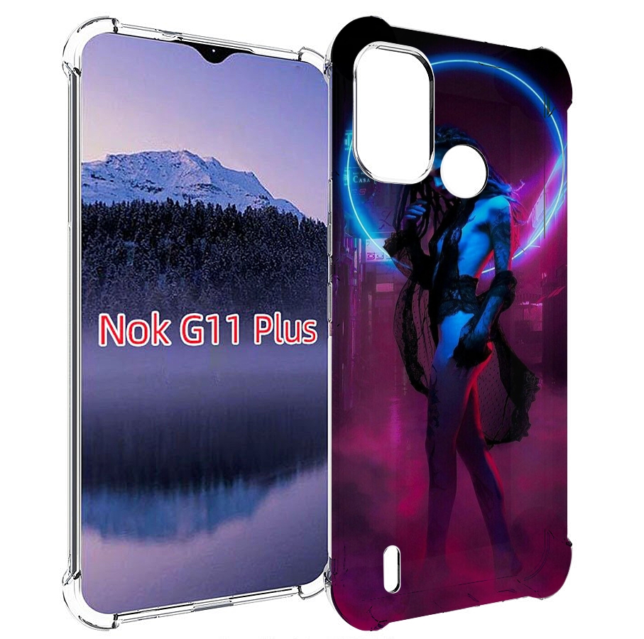 

Чехол MyPads красивая девушка в дыму неон женский для Nokia G11 Plus, Прозрачный, Tocco