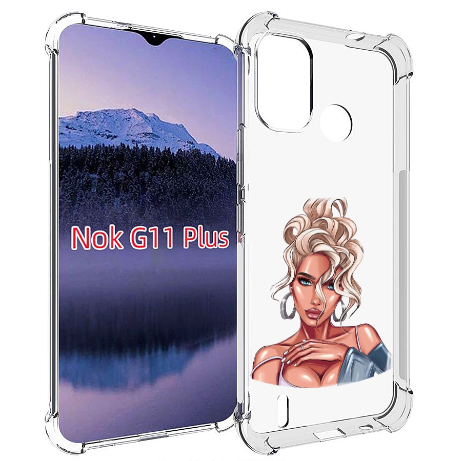 

Чехол MyPads красивая-блондинка женский для Nokia G11 Plus, Прозрачный, Tocco