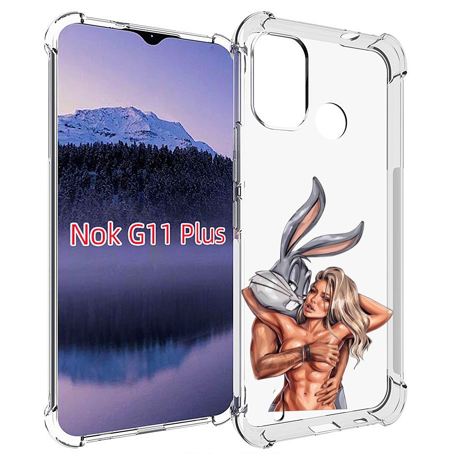 

Чехол MyPads красивая-девушка-с-бак-банни женский для Nokia G11 Plus, Прозрачный, Tocco