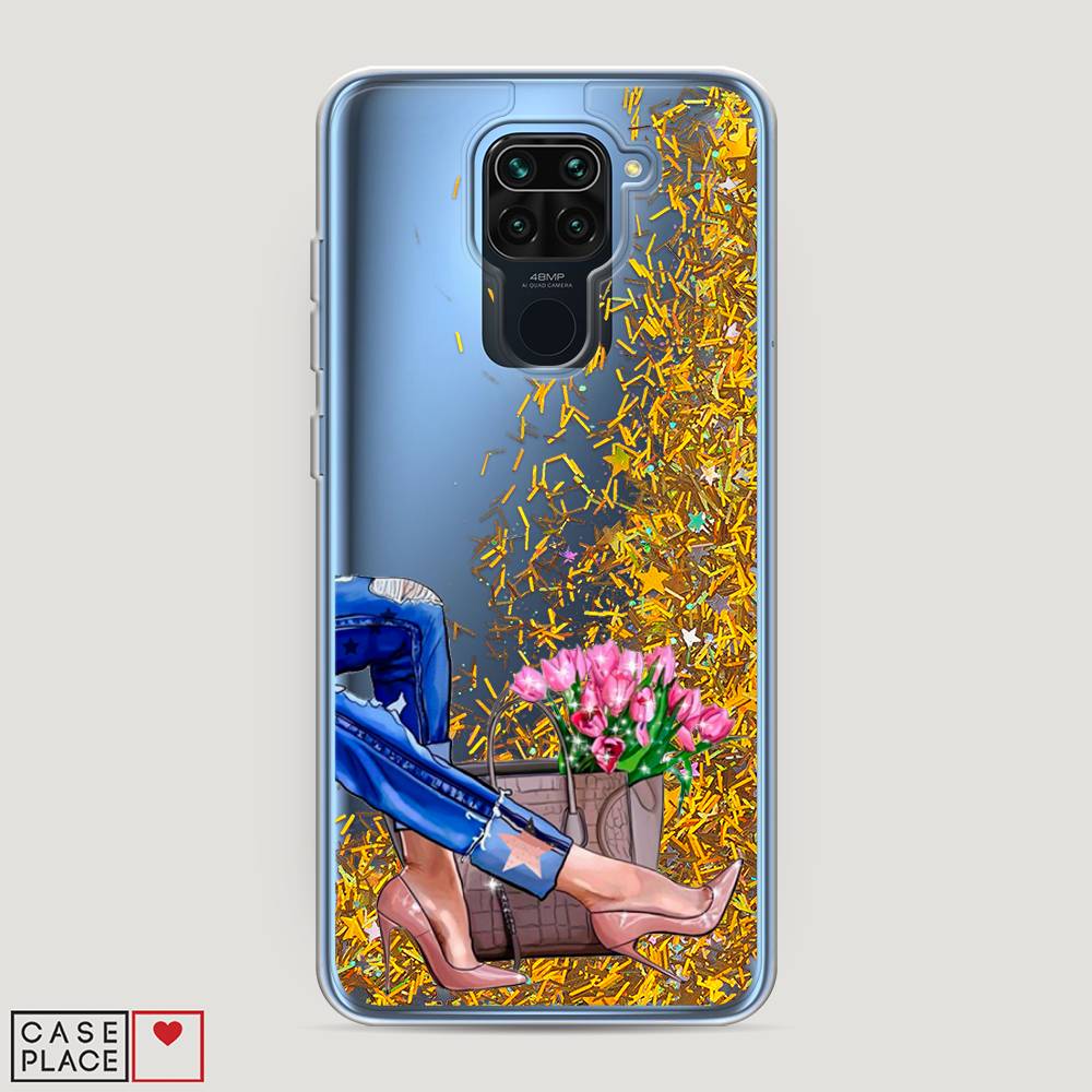 

Жидкий чехол с блестками "Каблучки" на Xiaomi Redmi 10X 4G, 38290-1