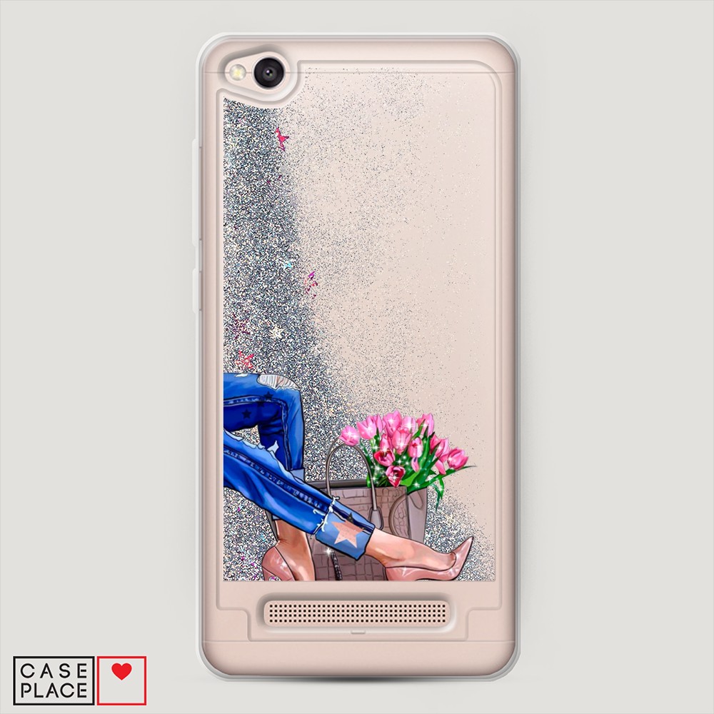

Жидкий чехол с блестками "Каблучки" на Xiaomi Redmi 4A, 31391-1