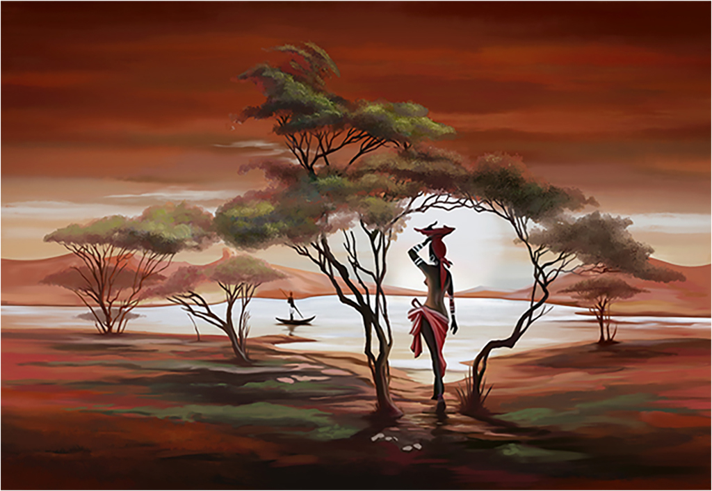 

Картина на холсте с подрамником ХитАрт Встреча 100x69 см, 402