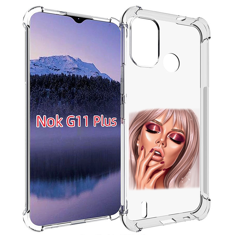 

Чехол MyPads красивый-портрет-девушки женский для Nokia G11 Plus, Прозрачный, Tocco