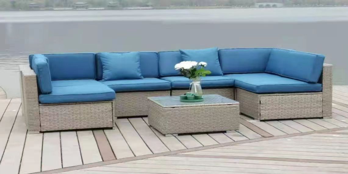 Комплект мебели Афина мебель YR822C Grey (подушка синяя)