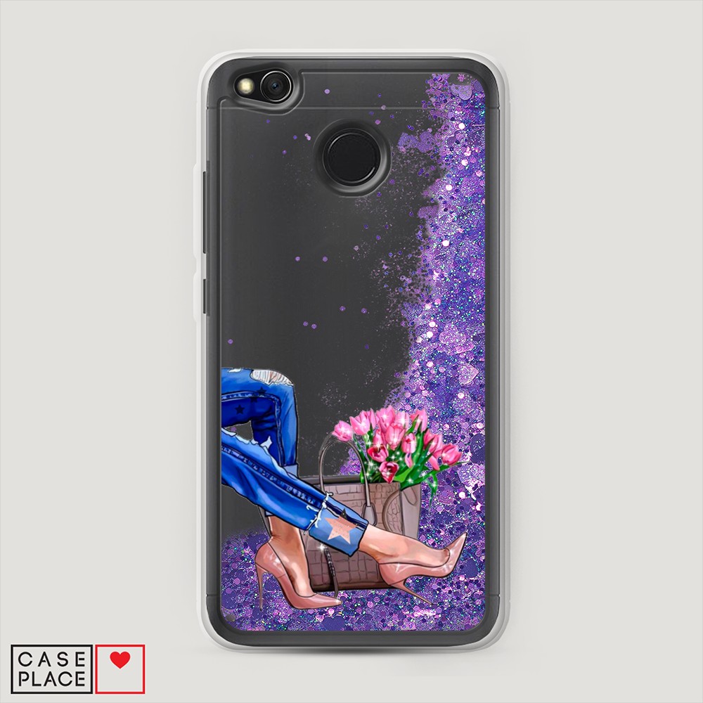 

Жидкий чехол с блестками "Каблучки" на Xiaomi Redmi 4X, 31492-1